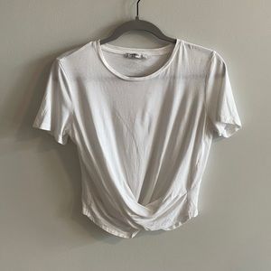 Zara cropped white tee